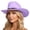 Purple, variant on Western Style Unisex Adult Cowboy Hat With Star Riding Accessory For Casual Daily Wear, Purple