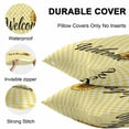 thumbnail image 4 of Waterproof Throw Pillow Covers Set of 2, 26x26 Inch Yellow Sunflowers Decorative Pillowcases Outdoor Pillow Slip Cushion Covers Set for Couch Tent Spring Flower Retro Plaid, 4 of 7