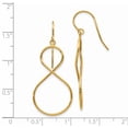 thumbnail image 2 of 14K Yellow Gold Twist Dangle Shepherd Hook Earrings, 2 of 2