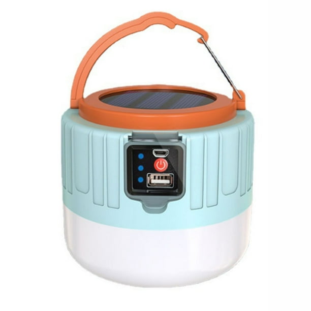 Naiovety Luz Solar para acampar, Control remoto portátil, pantalla de alimentación, 3 engranajes, ajustable, funciona con batería, lámpara recargable carpas Naiovety OD029108-01