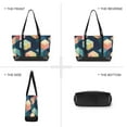 thumbnail image 6 of FORMRS Canvas Laptop Tote Bag for Women with 15.6" Computer Compartments Shoulder Handbag, Blue Cubes, 6 of 7