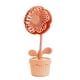 thumbnail image 2 of Ventilador de mano portátil, recargable por USB, ventilador de mesa, operado por base, ventilador de pestañas, maquillaje, mujeres, exteriores, rosa, 2 of 8