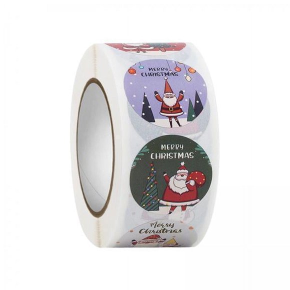 Paquete de pegatinas navideñas Strade Fareast Limited 500 unidades 2 piezas 2,5 cm x 2,5 cm