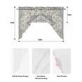 thumbnail image 5 of Beige Boho Floral Swag Valances for Windows, Small Curtains Drapes, Medieval Vintage Ethnic Flower Abstract Kitchen Window Curtains Over Sink Window Treatment Valance for Bedroom/Bathroom 56"x36", 5 of 5