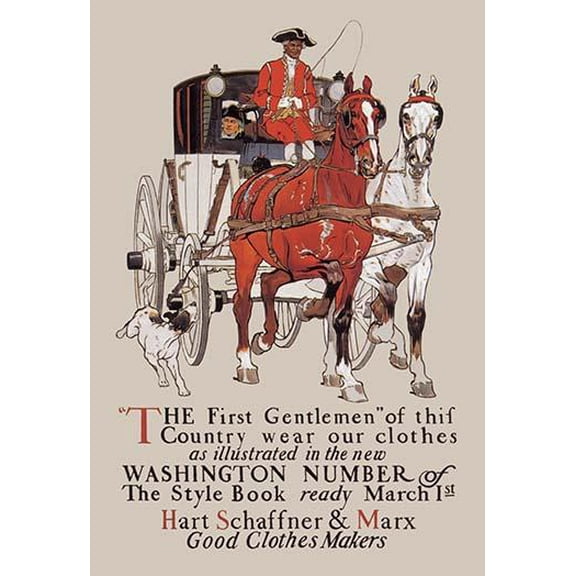 Hart Schaffner and Marx: Good Clothes Makers Museum quality giclee print canvas wrap(20" x 30")