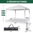 thumbnail image 2 of 10x10 Pop Up Canopy Tent with Sidewalls, Outdoor Gazebo Canopy Tent with 2 Doors and 2 Windows, Patio Event Tents Outdoor Commercial Canopy for Parties, White, 2 of 9