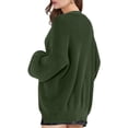 thumbnail image 5 of Nooxsoe Long Cardigans for Women Winter Warm Plus Size Knitwear Coat Open Front Fall Winter Knit Cardigan Long Cardigan Trendy Fall Clothes Soft Knit Long Sleeve Cardigan for Women Army Green L, 5 of 7