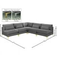 thumbnail image 5 of Meridian Furniture – Section Modulaire en Velours Gris Julia, 5 of 5