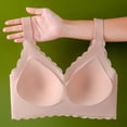 thumbnail image 3 of KHONTS,Women's No Underwire V Neck Scalloped Bras Wireless Push up Bra Soft Support Comfort Seamless Bralettes Pink XXXL, 3 of 6