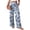 Blue Ethnic Print, variant on Pants for Women Wide Leg Pants Summer Straight Long Palazzo Loose Casual Trousers With Pockets