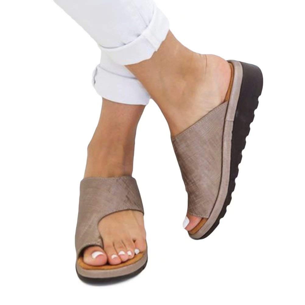 Sandals for Women Wide Width,2020 Comfy Platform Sandal Shoes Comfortable Ladies Shoes Summer Beach Travel Flip Flops 
