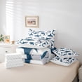 thumbnail image 6 of meiyoeat Cute Ocean Shark 7-Piece Twin Bedding For Boys,Marine Animal Bedding Comforter Set For Kids,Reversible, 6 of 7