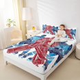 thumbnail image 4 of Homewish Ice Hockey Twin Sheet Sets,Hockey Sport Lovers Twin Fitted Sheet,Red Blue White Flat Sheet For Kids Boy,Microfiber Bedroom Decor,3-Piece, 4 of 7