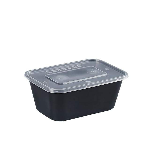 Disposable Food-Grade Plastic Lunch Boxes, 10-Pack Rectangle Containers with Lids, Microwave-Safe for Meal Prep and Takeout