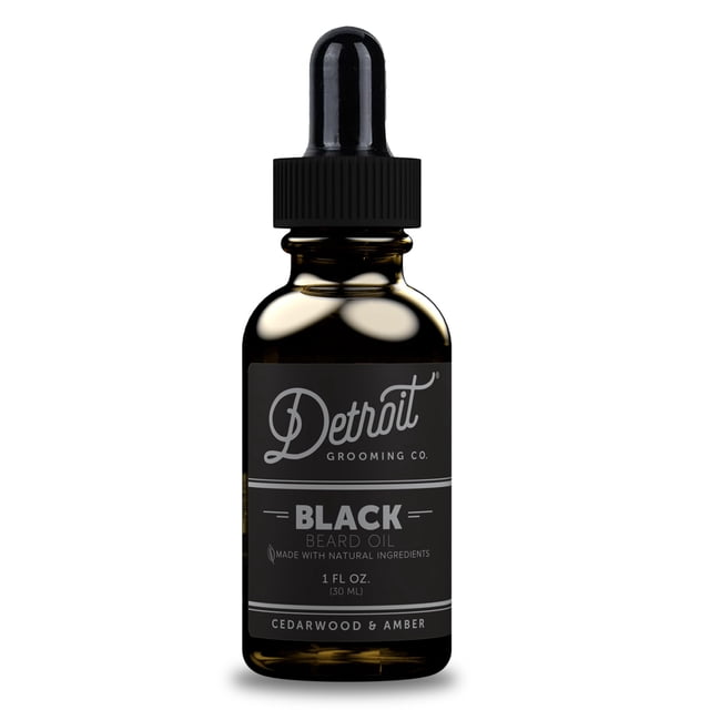 Aceite para barba Detroit Grooming, hidratante y nutritivo, 30 ml, negro