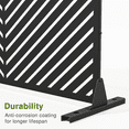 thumbnail image 3 of MAYEERTY Freestanding Metal Screen – Versatile Galvanized Steel Divider,Diagonal stripes,Black, 3 of 9