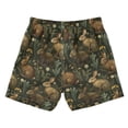 thumbnail image 7 of FORMRS Boys Swim Trunks Quick Dry Mesh Lining Beach Boardshorts, Sizes XS-XL, Brown Floral Rabbits Pattern, 7 of 7
