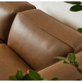 thumbnail image 6 of Modway Auren 3-Piece Vegan Leather Upholstered Loveseat with Ottoman in Coffee, 6 of 8