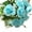 Blue, variant on Farfi 1 Bouquet 15 Heads Artificial Rose Faux Silk Flower Party Xmas Wedding Decor (Blue)