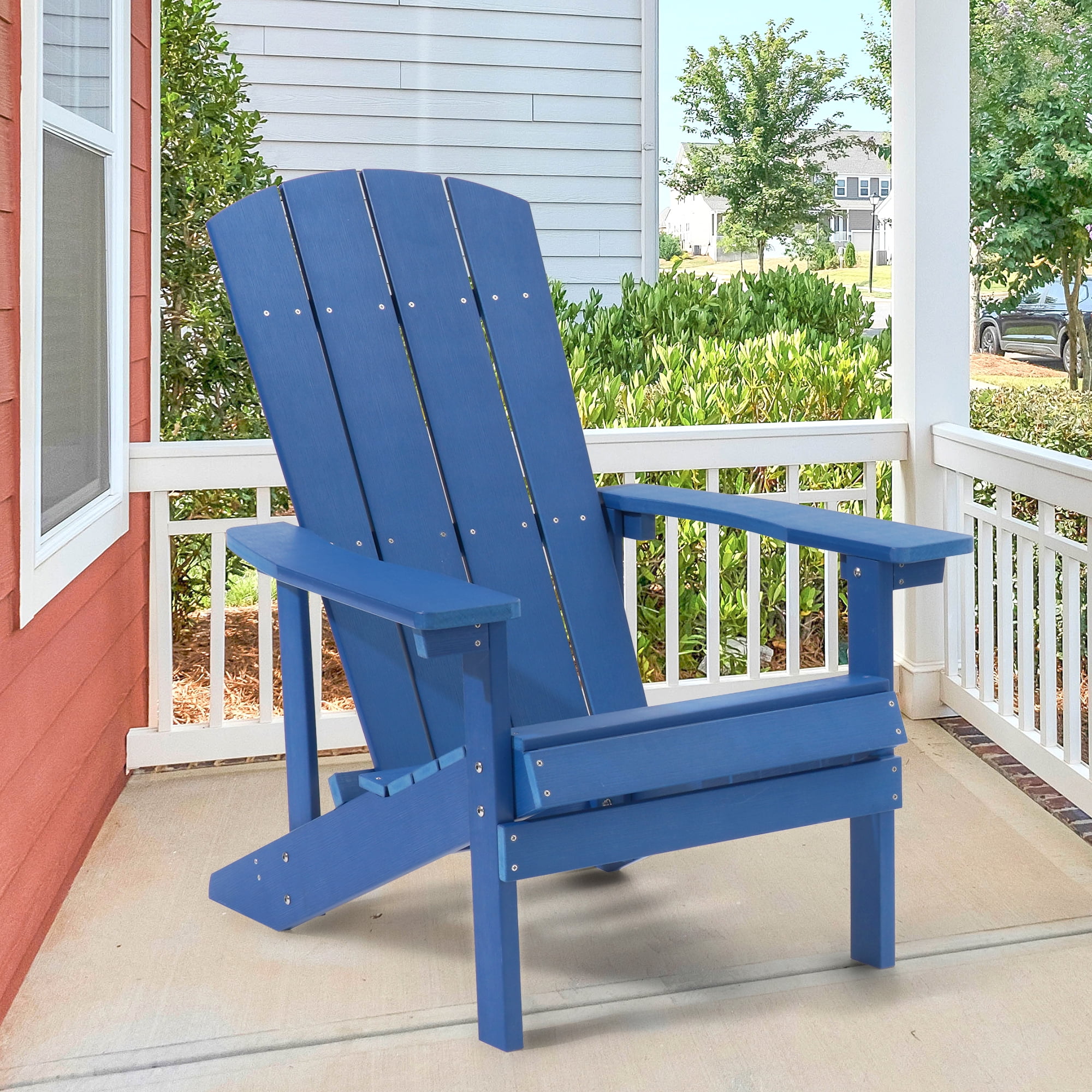 Sonerlic 1 Pack Outdoor HIPS Adirondack Fire Pit Chair for Patio, Deck