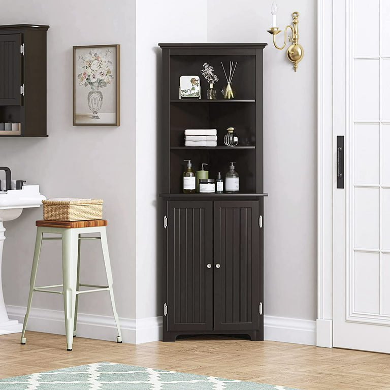 Custom Corner Cabinet-tall Storage Cabinet wooden Corner Shelf