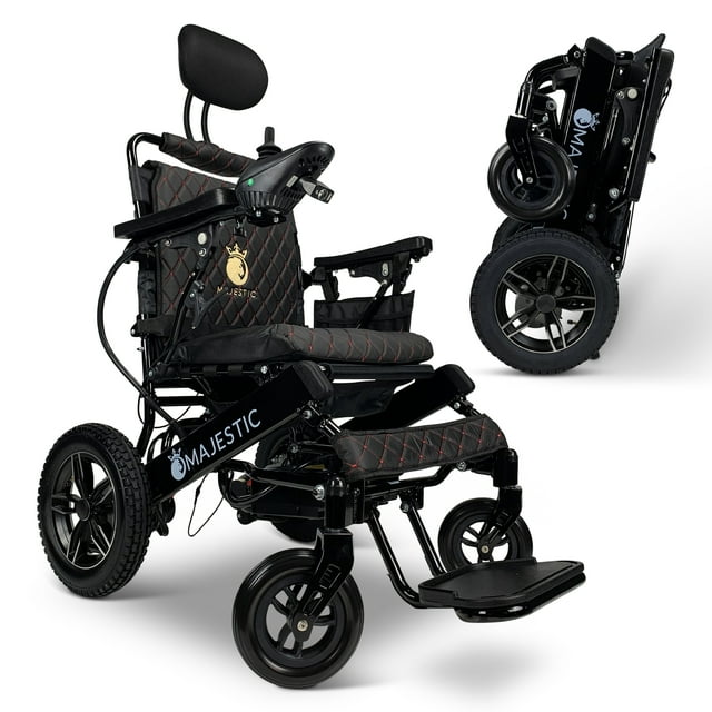 Majestic Buvan Electric Wheelchair, Folding Lightweight Wheelchairs, Motorized Wheel Chair, 310 Lbs Max Capacity, 20″ Wide Seat, 20AH Battery 17+ Miles Range