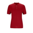 thumbnail image 5 of Homenesgenics Polo Shirts for Men Men's Shirt Summer Men Casual Fashion Solid Button T Shirt Stand Collar Short Sleeve Top Red XXXL, 5 of 7
