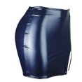 thumbnail image 7 of safuny Women's Mini Bodycon Leather Skirts Y2K Girls Fashion Vintage Solid Color Slit Hem Clearance Holiday High Waisted Summer Elegant Casual Blue S, 7 of 7