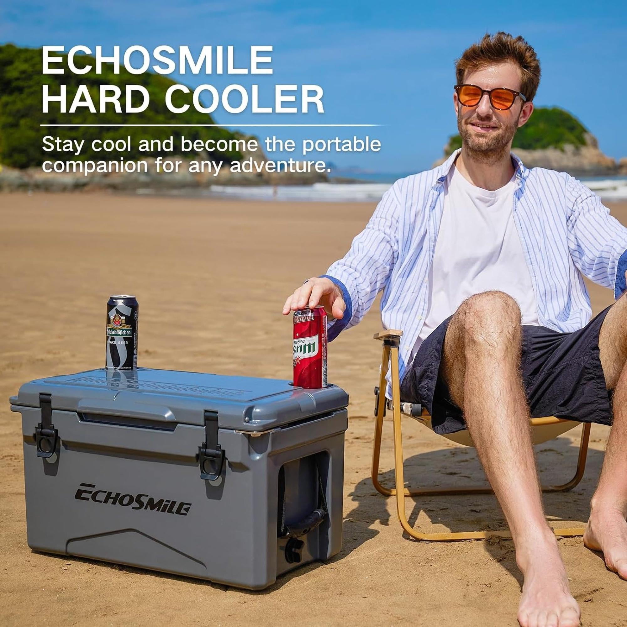 Glavbiku 25 Quart Protale Warming Box,Rotomolded Cooler,Ice Chest Cooler for Camping,Gray