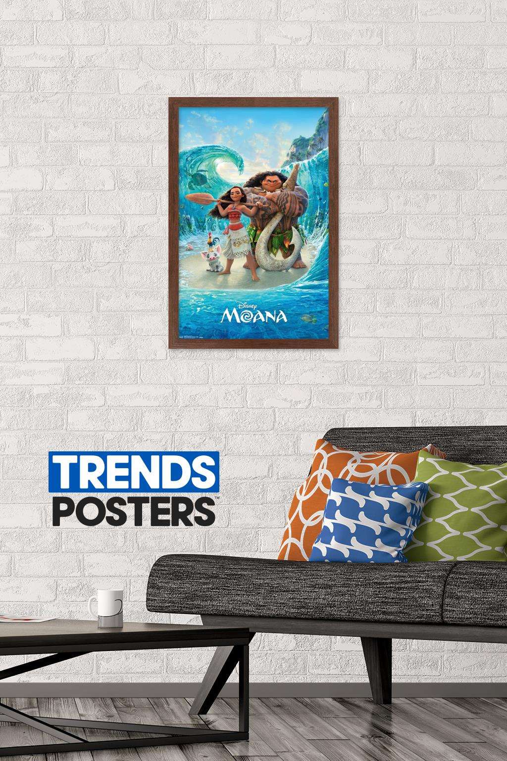 Disney Moana - Ocean Floor Wall Poster, 14.725" x 22.375", Framed