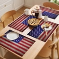 thumbnail image 5 of Independence Day Placemats Set of 4, Retro USA Flag Patriotic Vintage Non-Slip Place Mats Washable Table Mats for Kitchen Dining Table Decorations Indoor/Outdoor, 5 of 9