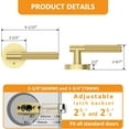 thumbnail image 2 of Matte Door Handles Interior Knurled Privacy Door Handles Heavy Duty Door Lever for Bedroom or Bathroom Reversible Keyless for Left Right Handed Doors AM, 2 of 7