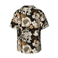 thumbnail image 4 of Goofa Retro Hydrangeas Printed Men's Casual Short-sleeved Shirt,Lightweight Breathable Button-down,Summer Casual men's top,Versatile Fashion shirt-3X-Large, 4 of 7
