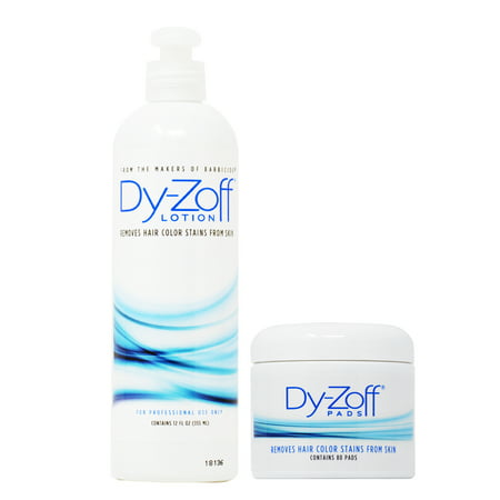 King Research Dy-Zoff Lotion 12oz + Pads Removes Hair Color Stains 80 (Best Way To Remove Hair Dye)