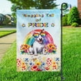 thumbnail image 3 of Wagging Tail Bull Terrier Celebrates Rainbow Pride Month LGBT LGBTQ+ Garden Flag 12x18in Double Sided Bully Dog Lovers Gifts Idea Outdoor Decor - 01003, 3 of 5