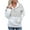 Gray, variant on IROINNID Women's Shearling Jacket Long Sleeve Stripes Pullover V-Neck Outwear, Casual Ladies Plush Colorblock Thermal Sweater Jacket