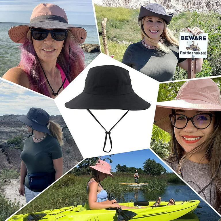 3PCS Outdoor Bucket Hat UV Protection Fishing Hats for Women,Green