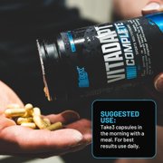 Vitadapt Complete Sports Multivitamin for Men - 24 Vitamins, KSM-66 Ashwagandha and Minerals for Athletes - Mens Multivitamin Daily Gym Supplements (90 Capsules)