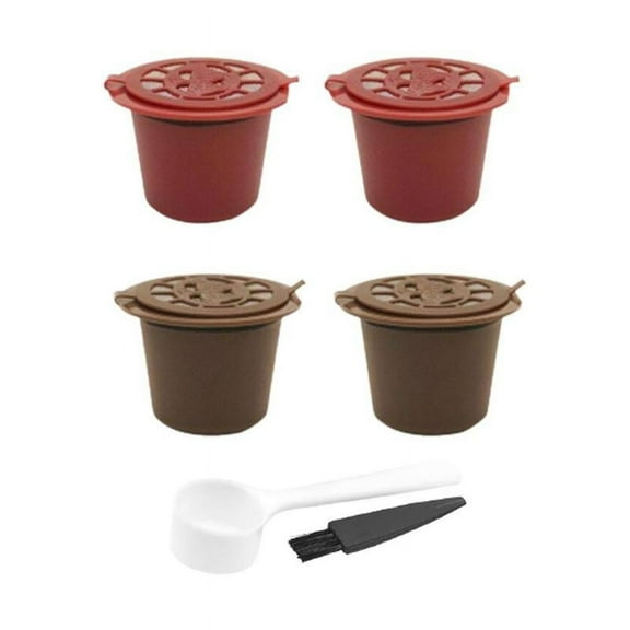 4PCS Refillable Reusable Coffee Filter Capsules Pods T2X9 For Nespresso Q1X9