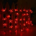 thumbnail image 2 of Solar Cherry Blossom Flower String Lights Waterproof 21 Feet 50 LED Peach Cherry Blossom Flower Fairy Lights 8 Modes for Wedding Christmas Gardens Indoor Home (Pink), 2 of 9