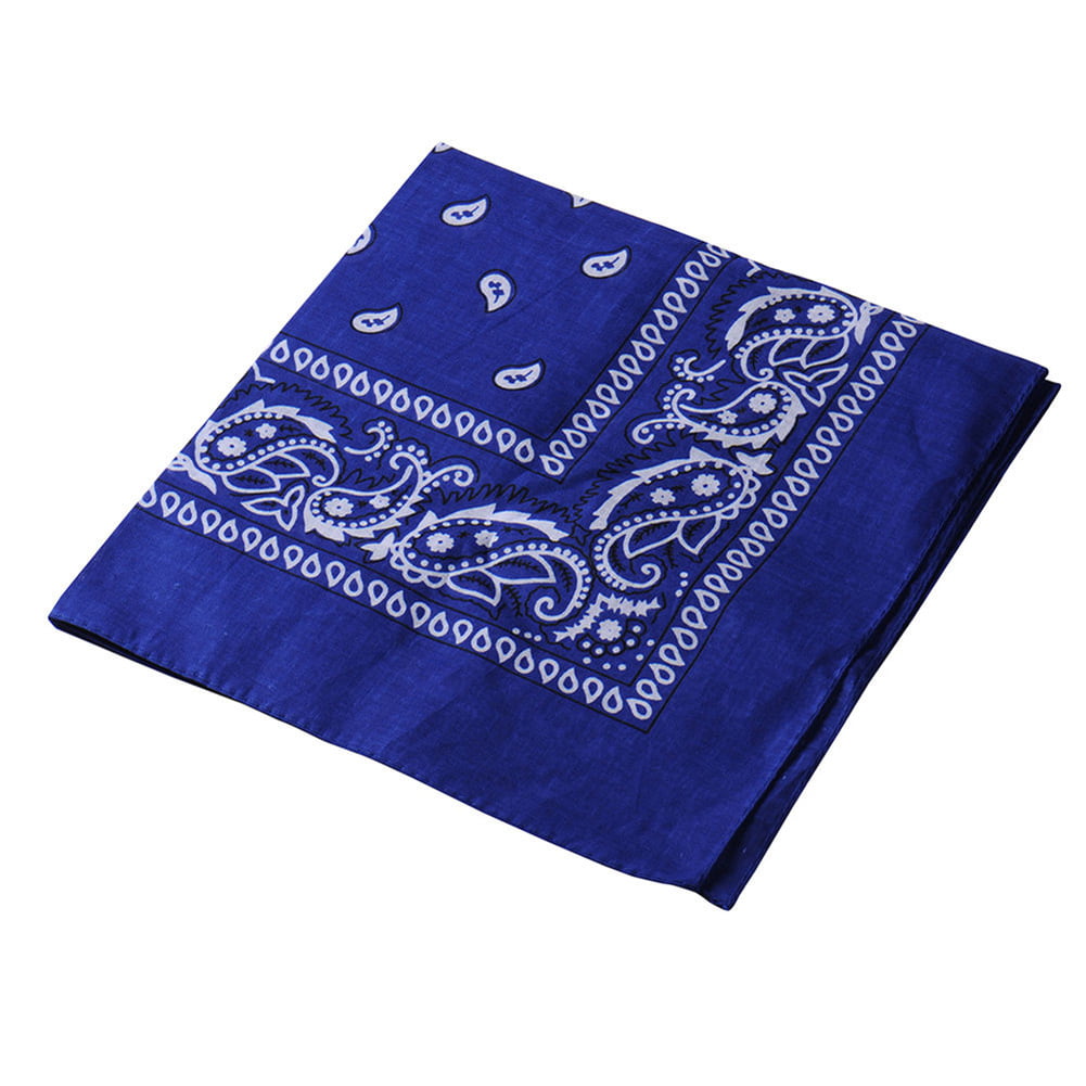 Details about   2 pcs 100% Cotton Paisley Bandanas double sided "Royal Blue" scarf Handkerchief