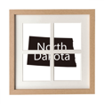 thumbnail image 1 of North Dakota America USA Map Outline Frame Wall Tabletop Display 4 Openings Picture, 1 of 3