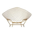 thumbnail image 2 of Heavenly Collection Gold White Chair, 2 of 3