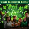 thumbnail image 5 of Pompotops St Patrick's Day Large Banner Double Printed Banner Shamrocks Hat Gold Coins Luck Green Yard Sign Trefoil Poster Photo Irish Holiday Decorations, 5 of 5