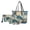 Blue-Sea Turtle, variant on LedBack Sunflower Hummingbird Printed Handbag and Wallet Set for Women Waterproof Purses Tote Bag with Wristlet Wallet Cosmetic Purse for Travel Walking, Yellow and Brown