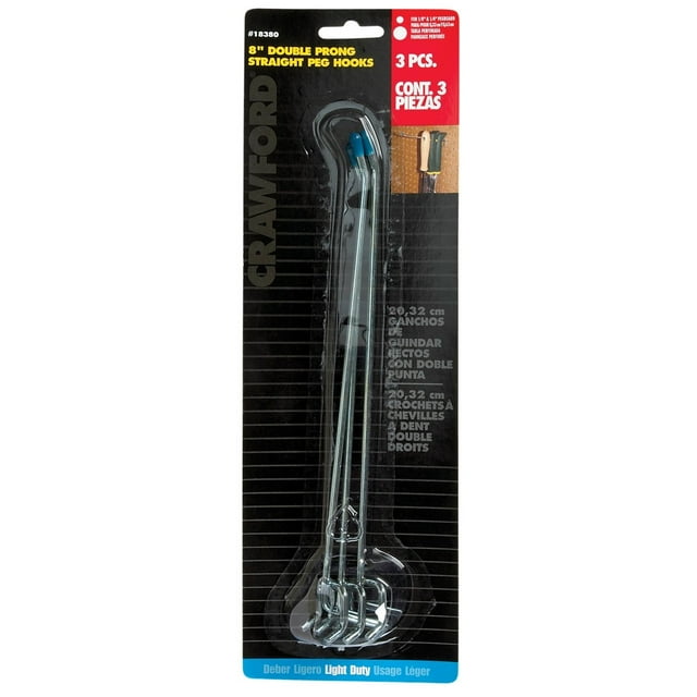 Gancho de almacenamiento Crawford 18380 de doble punta, 24 cm de altura