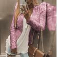 thumbnail image 1 of SHENMO Fashionable women's jacket with stand-up collar and plain sequins, 1 of 3