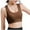 Brown, variant on Blczomt Racerback Womens Sports Bra Cotton Gym High Support Seamless Bra