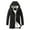 Black, variant on Fesfesfes Mens Winter Fleece Coat Casual Solid Hooded Zipper Hooded Mid Length Long Sleeve Jacket Coats Under $10