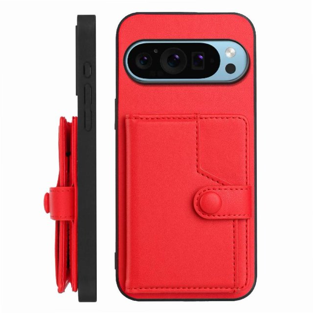 FOXDOCK Étui pour Google PIXEL 9 Pro Porte-Cartes avec Blocage RFID - Design Élégant à Fermeture à Bouton